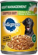 pedigree weight management chicken & rice flavor wet dog food - (12) 13.2 oz cans logo