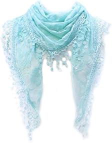 img 2 attached to 💃 Exquisite Triangle Dangling Flowery Tassels: A Must-Have Women's Accessory for Scarves & Wraps