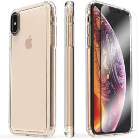 img 4 attached to 📱 SaharaCase-Crystal Series Case & Tempered Glass Kit: Military-Grade Shockproof Protection for iPhone Xs MAX 6.5" (2018) - Clear