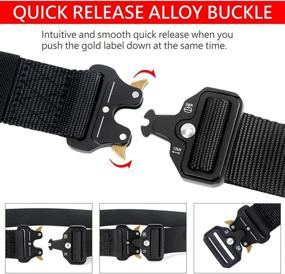 img 3 attached to MOZETO Tactical Heavy Duty Quick Release Men's Belt Accessories for Enhanced Performance