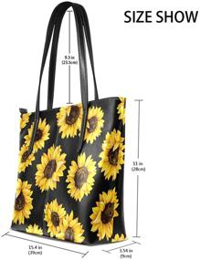 img 3 attached to 🌻 Stylish WOZO Yellow Sunflower Leather Shoulder Women's Handbags & Wallets: Perfect Shoulder Bag set for Fashionable Women