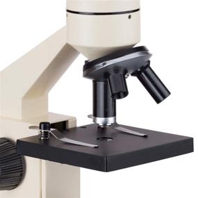 img 2 attached to 🔬 AmScope LED Compound Microscope, All-Metal Body, Optical Glass Lens, Portable, 6 Magnification Settings 40x-1000x, AC/Battery Power Option