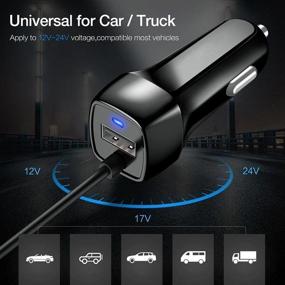 img 4 attached to BoxWave Car Charger for LG V60 ThinQ 5G (Single Screen) - Black: Car Charger Plus with Extra USB Port & Integrated Cable