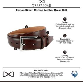 img 2 attached to Trafalgar Easton Cortina Leather Dress Men's Accessories