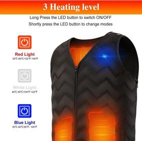 img 1 attached to 🧥 Heated Vest X99 - Rechargeable Electric Winter Thermal Warm Vest for Men and Women, USB Body Warmer for Fishing and Hunting