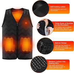 img 3 attached to 🧥 Heated Vest X99 - Rechargeable Electric Winter Thermal Warm Vest for Men and Women, USB Body Warmer for Fishing and Hunting