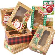 🍪 festive christmas cookie holiday container stickers: enhance your packaging! logo
