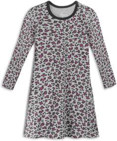 img 4 attached to 👗 Mightly Turquoise Long Sleeve Girls' Clothing: Dress Your Little One in Style!