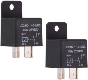 img 4 attached to 🚗 High-Performance EHDIS Car Relay: 4 Pin 24V 40Amp (JD2912-1H-24VDC) - Auto Switches & Starters, 2 Pack