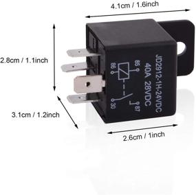 img 1 attached to 🚗 High-Performance EHDIS Car Relay: 4 Pin 24V 40Amp (JD2912-1H-24VDC) - Auto Switches & Starters, 2 Pack