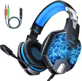 img 4 attached to 🎧 DM Gaming Headset - 7.1 Surround Sound, 7 Colors LED Light, Memory Foam Earmuffs, Noise-Canceling Mic - Compatible with PC/PS5/PS4/Xbox One/Switch