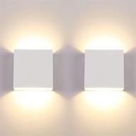 🔆 set of 2 lightess modern wall sconce mini 10w white hardwired up down wall mount lights indoor mini metal led wall lamp for living room bedroom hallway decor, warm white, o1181tp логотип