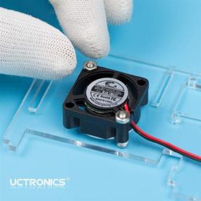 img 2 attached to 🌬️ Улучшенное охлаждение: прозрачный корпус UCTRONICS с вентилятором и теплоотводами для Raspberry Pi 4 Model B