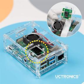 img 1 attached to 🌬️ Улучшенное охлаждение: прозрачный корпус UCTRONICS с вентилятором и теплоотводами для Raspberry Pi 4 Model B