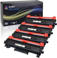 🖨️ high-quality arthur imaging toner cartridge replacement for brother tn760 tn 760 tn730 - compatible with hl-l2350dw hl-l2395dw hl-l2390dw mfc-l2750dw l2710dw dcp-l2550dw - black, pack of 4 logo