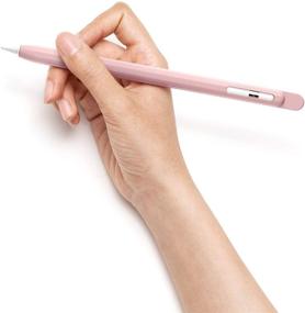 img 3 attached to 🖊️ Защитите и настройте Apple Pencil 1-го поколения с помощью UPPERCASE Designs NimbleSleeve - Премиальный силиконовый чехол-держатель в розовом цвете