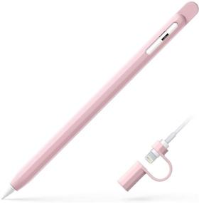 img 4 attached to 🖊️ Защитите и настройте Apple Pencil 1-го поколения с помощью UPPERCASE Designs NimbleSleeve - Премиальный силиконовый чехол-держатель в розовом цвете