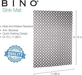 img 3 attached to 🚰 BINO Grey Kitchen Sink Protector Mat: Eco-Friendly and Quick-Draining for Stainless Steel Sinks