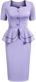 img 3 attached to AISIZE Vintage Sweetheart Ruffles Peplum Women's Clothing in Dresses
