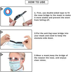 img 3 attached to 👃 5pcs Anti-Fog Silicone Nose Bridge Bracket: Reusable, Washable 3D Face Holder