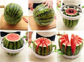 img 2 attached to NEX Watermelon Slicer: Efficient Fruit Cutter & Kitchen Companion for Large Melons