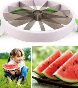 img 1 attached to NEX Watermelon Slicer: Efficient Fruit Cutter & Kitchen Companion for Large Melons