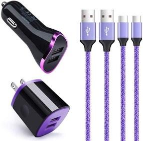 img 4 attached to 🔌 High-Speed USB C Car Charger and Wall Plug with 6ft Fast Charging Cable for Samsung Galaxy and LG Stylo Series - Compatible with S10 S10E A20 A50 A80 S9 S20 and More