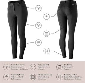 img 2 attached to 👖 Stay Comfortable and Confident with HORZE Active Women's Horse Riding Silicone Grip Full Seat Breeches