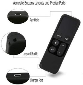 img 2 attached to 📱 HJYuan Green Silicone Remote Case for Apple TV 4K 4th 5th Gen, Shock Proof Siri Remote Cover Controller