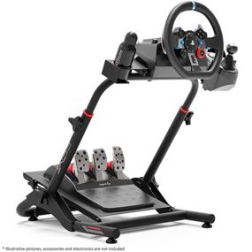img 3 attached to SGT Racing Simulator - Heavy-Duty, Foldable Cockpit Stand for Logitech G25, G27, G29, G920, Thrustmaster, and Fanatec - Black Edition, Ideal for Extreme Sim Racing Wheel Experience