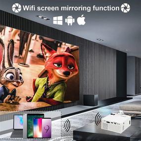 img 1 attached to 📽️ TECDIGBO Mini WiFi Projector with 6500 Lumens, 1080P Support &amp; 200&#34; Screen | Home Theater Movie Projector 55000Hrs | Compatible with TV Stick, HDMI, AV, USB, iOS &amp; Android