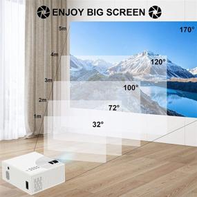 img 2 attached to 📽️ TECDIGBO Mini WiFi Projector with 6500 Lumens, 1080P Support &amp; 200&#34; Screen | Home Theater Movie Projector 55000Hrs | Compatible with TV Stick, HDMI, AV, USB, iOS &amp; Android