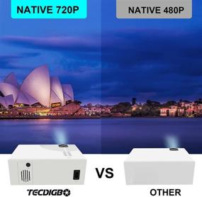img 3 attached to 📽️ TECDIGBO Mini WiFi Projector with 6500 Lumens, 1080P Support &amp; 200&#34; Screen | Home Theater Movie Projector 55000Hrs | Compatible with TV Stick, HDMI, AV, USB, iOS &amp; Android