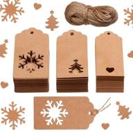 🎁 leinuosen 150-piece christmas gift tags with snowflake, heart, and christmas tree designs – perfect for diy crafts, holidays, and gift wrapping logo