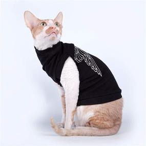 img 3 attached to Stylish Kotomoda Cat Wear: Turtleneck Maxi Silver Wings for Feline Fashionistas