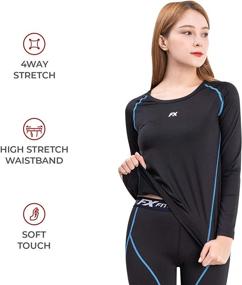 img 2 attached to 🔥 Stay Cozy with FITEXTREME Women's MAXHEAT Fleece Lined Performance Long Johns Thermal Underwear