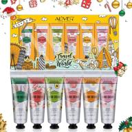 🎁 natural nourishing hand cream gift set - 6 pack with avocado, shea, chamomile, and aloe. moisturizes & hydrates dry hands. perfect christmas birthday gift for all. logo