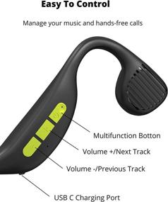 img 1 attached to 🎧 Nofa T01 Open-Ear Wireless Stereo Bluetooth Headset for Sport Fitness: Enhance Safety, Connection, and Situational Awareness"