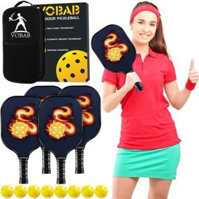 img 4 attached to TNELTUEB Pickleball Lightweight Fiberglass Polypropylene