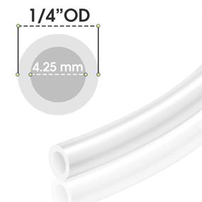img 3 attached to 🔘 TAILONZ Pneumatic Airline Tube - 1/4 Inch OD White Nylon Tube - 32 Inches