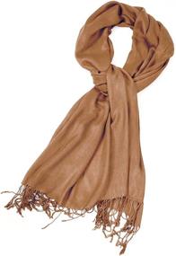 img 2 attached to Sakkas Large Pashmina Colors Chocolate Women's Accessories