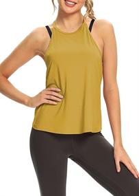 img 2 attached to 💃 Stylish Mippo Open Back Tank Tops: Sexy High Neck Halter Camis for Women's Workout