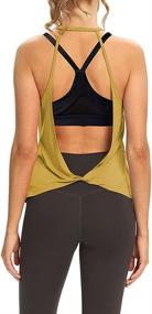 img 4 attached to 💃 Stylish Mippo Open Back Tank Tops: Sexy High Neck Halter Camis for Women's Workout