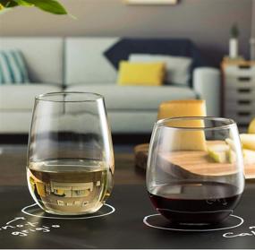 img 3 attached to 🍷 Libbey Stemless 12-Piece Wine Glass Party Set – Perfect for Red and White Wines!