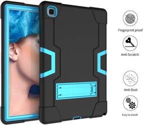 img 3 attached to 📱 Bingcok Galaxy Tab A7 10.4 Case 2020 - Full-Body Shockproof Cover, Heavy Duty Protection for SM-T500 / SM-T505 / SM-T507 (1-Black+Blue)