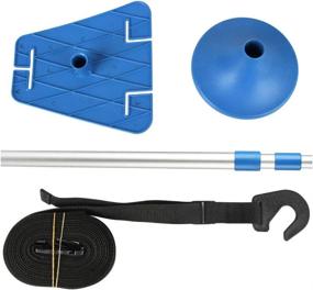 img 1 attached to 🛥️ iCOVER Boat Cover Support Pole System - Prevent Sagging with Height Adjustable Aluminum Telescoping Pole and Webbing Strap