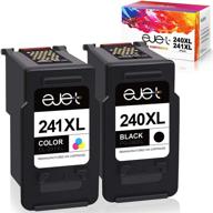 💧 ejet remanufactured high capacity ink cartridge 2-pack for canon pg-240xl cl-241xl - pixma mg3620 ts5120 mg2120 mx452 mx512 mx532 printer (1 black, 1 color) logo