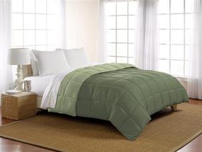 img 1 attached to Пуховое одеяло Luxlen Microfiber Down Alternative Comforter - Размер Кинг (Оливково-резедовое) - Улучшите качество сна!