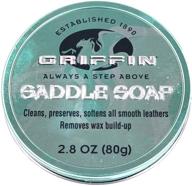 griffin saddle soap - ultimate leather care kit - shoes, boots, handbags and leather goods (2.8 oz) - made in usa logo