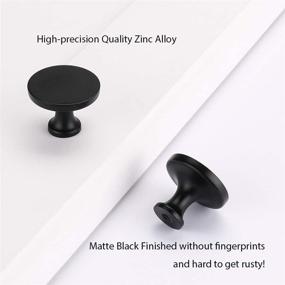 img 2 attached to 🔘 homdiy Black Cabinet Knob: Modern Matte Black Knobs - 10 Pack for Cupboards & Drawers